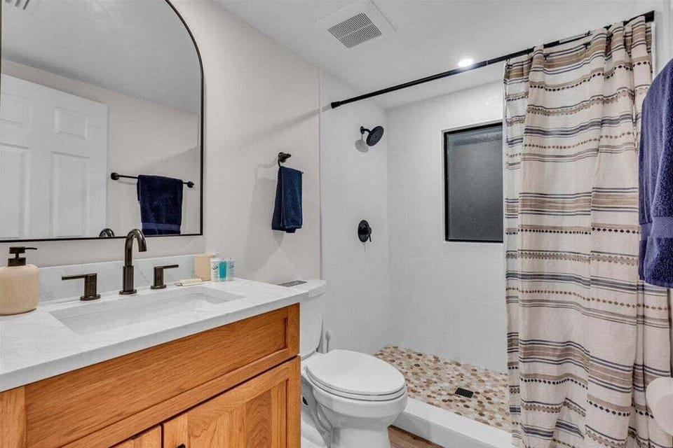 Bathroom 2 - full bathroom with a walk-in shower, located on the second floor.