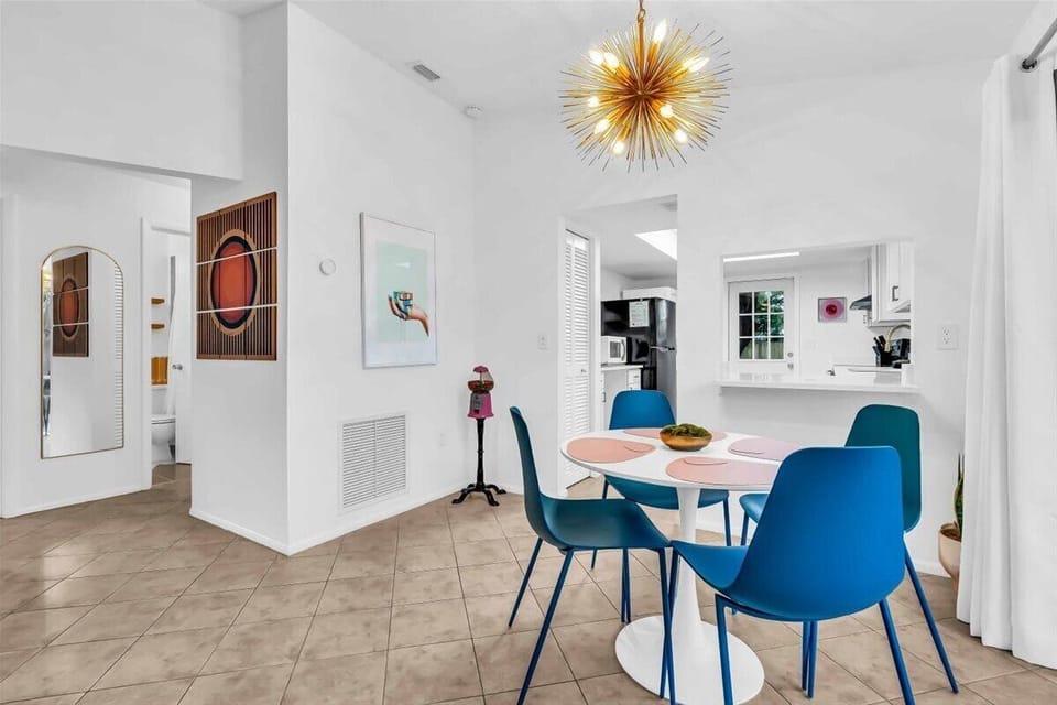 The bright colors bring energetic joy in each room