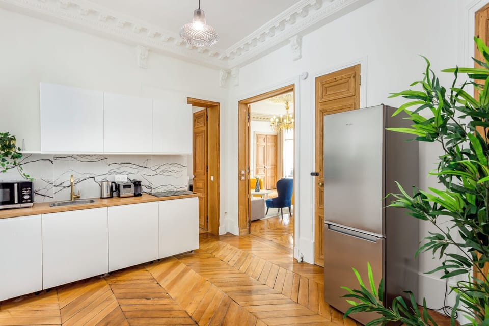 Apartment | Private kitchen | Fridge, microwave, stovetop, electric kettle