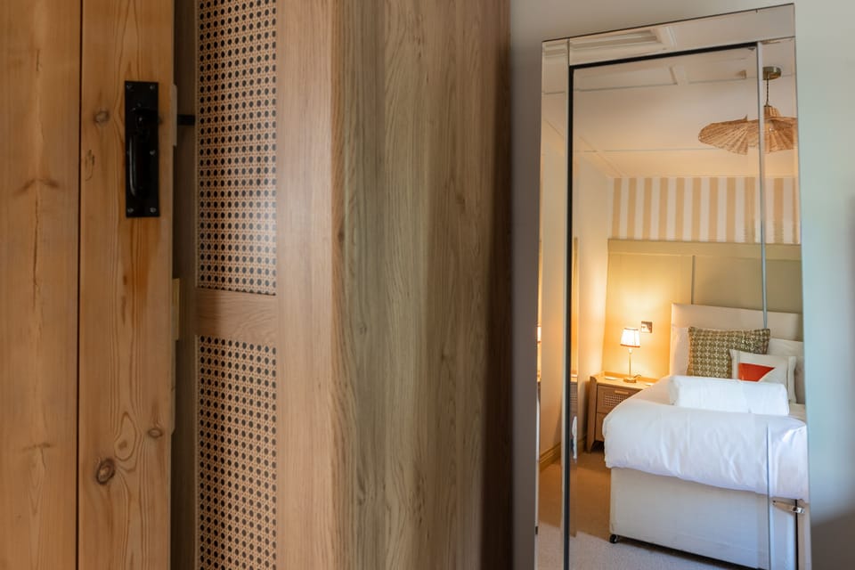 1st floor: Bedroom two with super-king sized bed and smart television