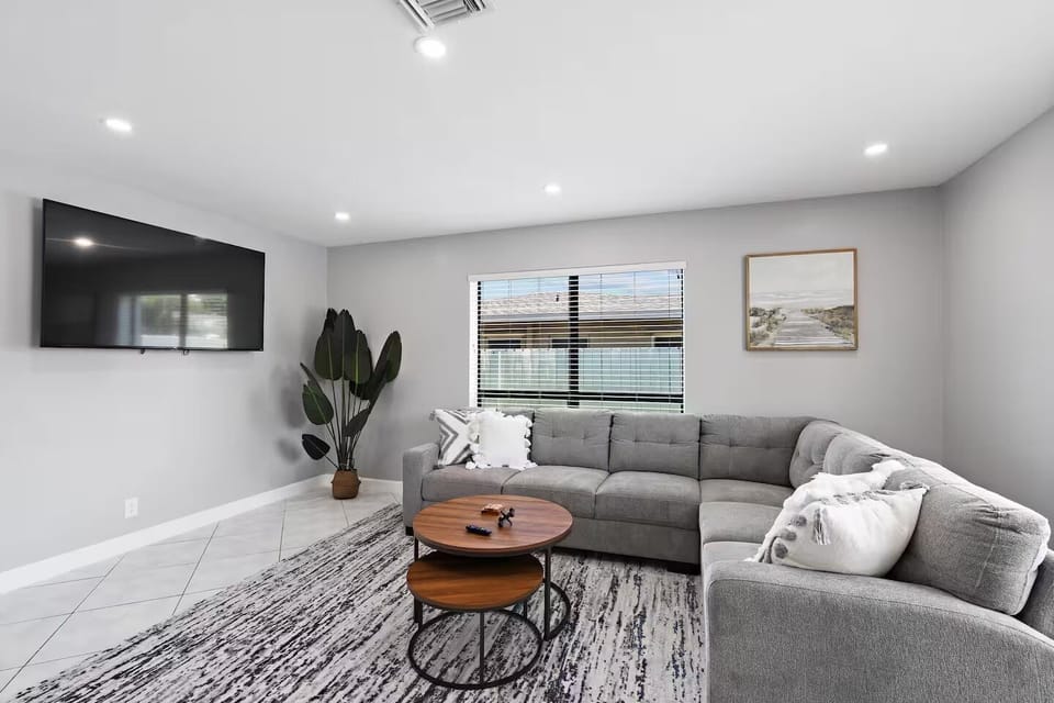 Living Room with smart Tv