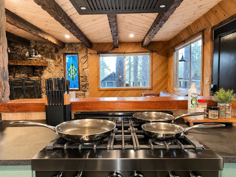 Alpine Heritage | Private kitchen | Full-size fridge, microwave, coffee/tea maker, electric kettle