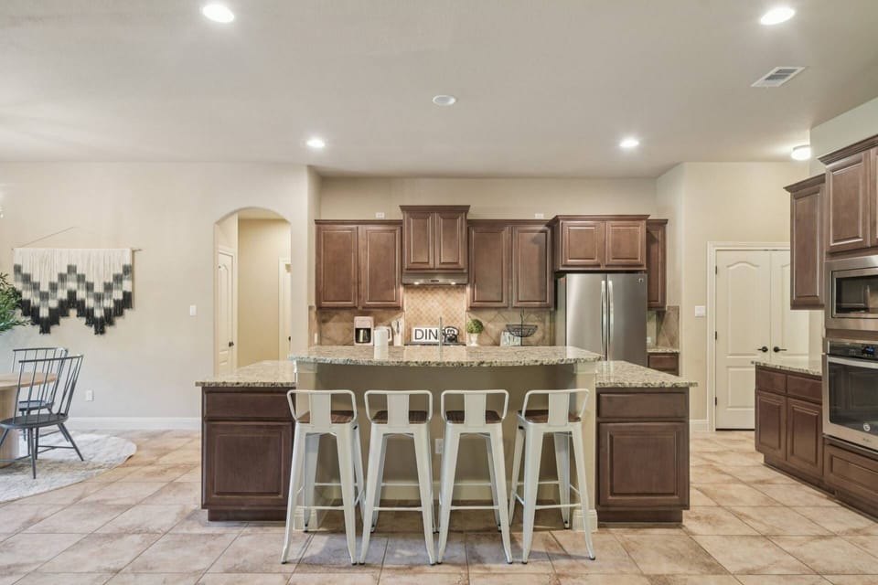 4 barstools at kitchen counter