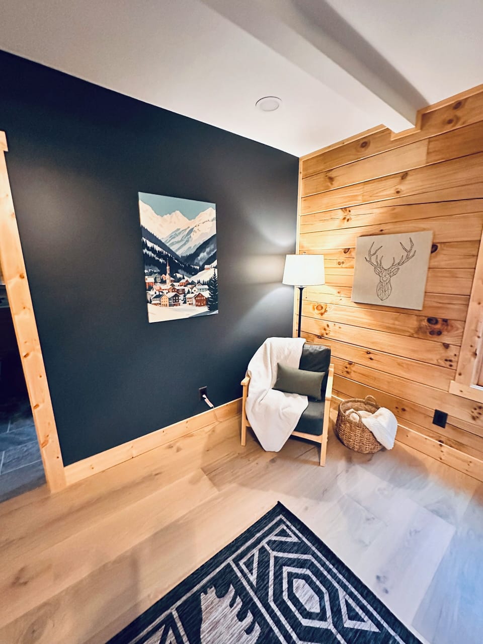 Relaxing sitting area in master bedroom
