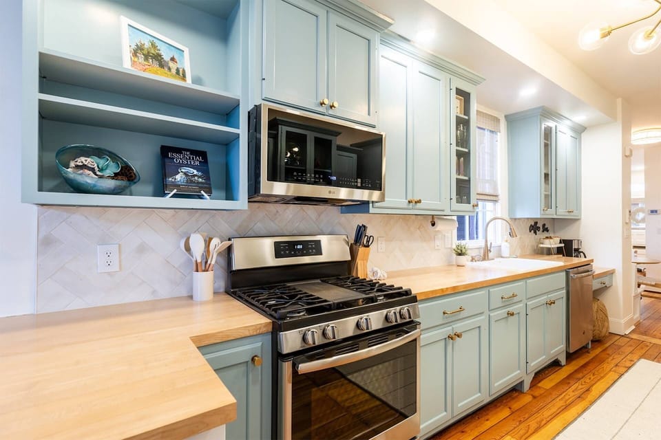 Updated appliances plus a thoughtful design blend historic charm with contemporary comfort.