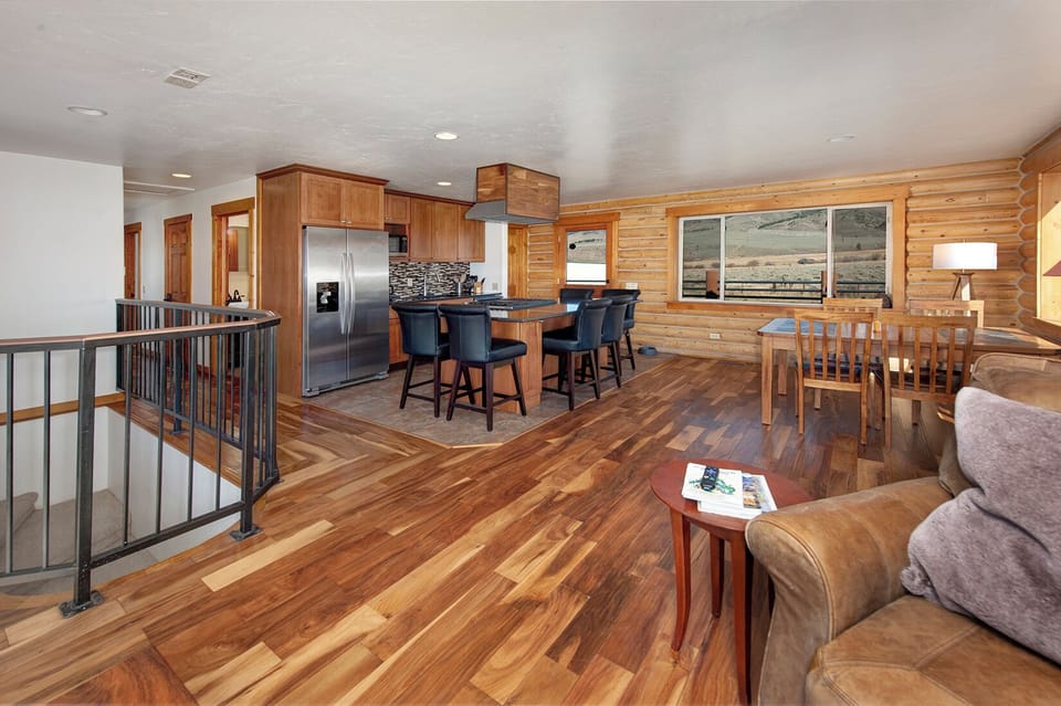 Upstairs living area with smart TV.