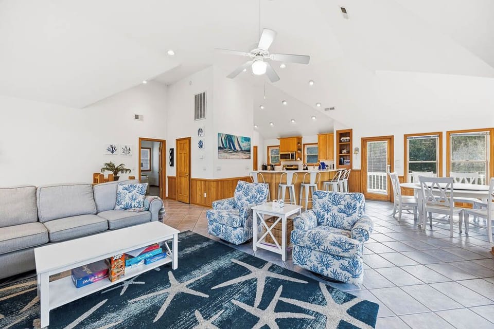 Top-Level Living Room with Deck Access