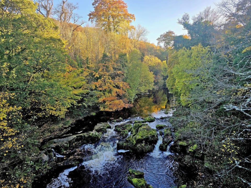 Waterfall in the village | The Village Hall, Shotley bridge near consett