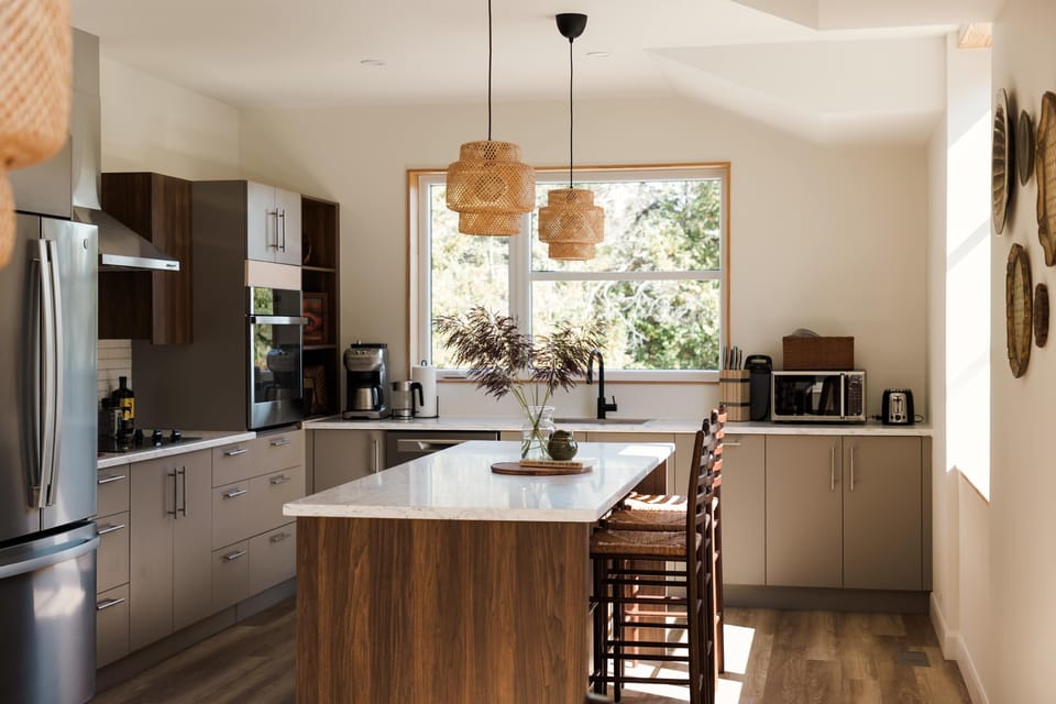The kitchen is fully stocked with everything you could need and more.