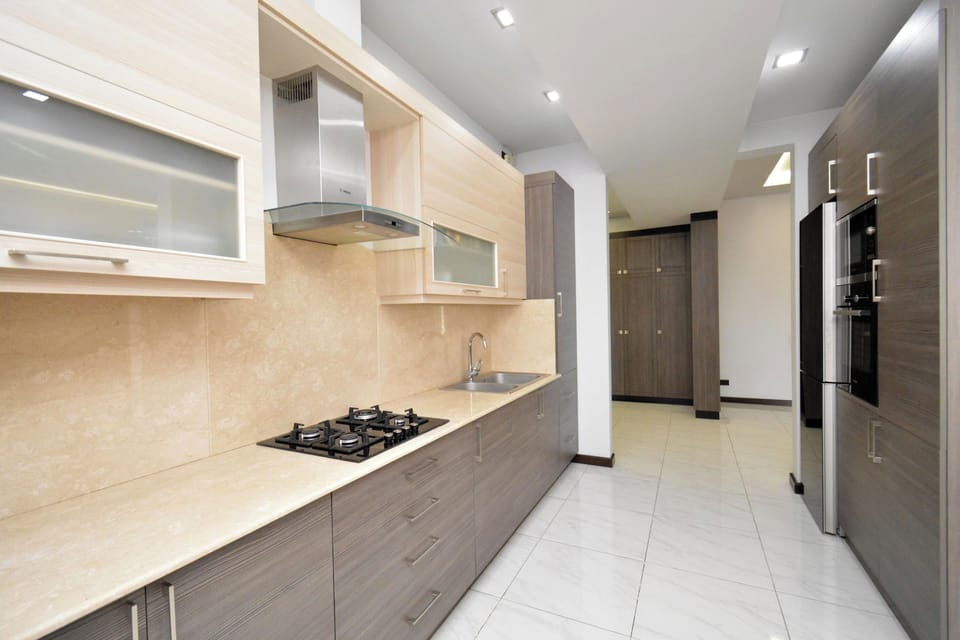 Family Apartment, Balcony, City View | Private kitchen | Electric kettle