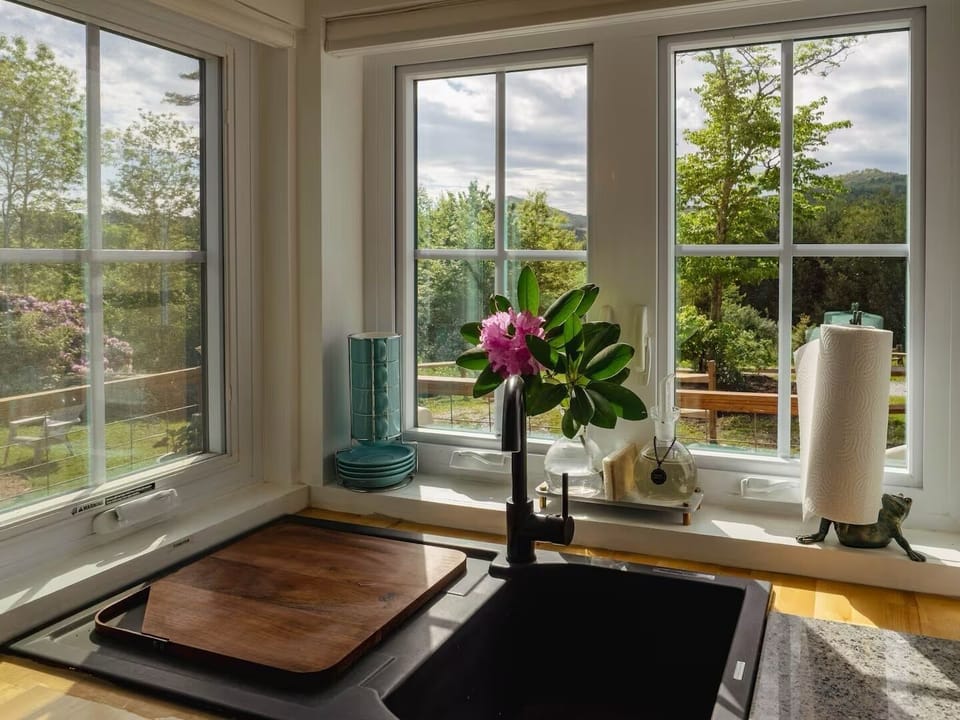 A bright, thoughtfully designed kitchen with everything you need, simple, easy.