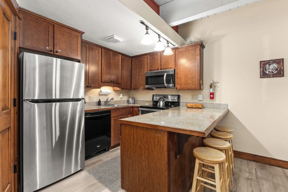 Kitchen | Refrigirator, Stove and Microwave