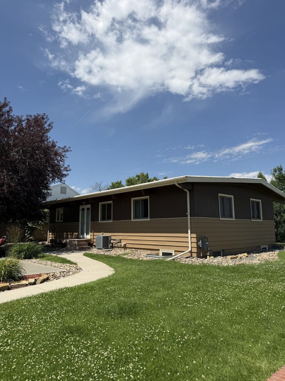 Back view of the home