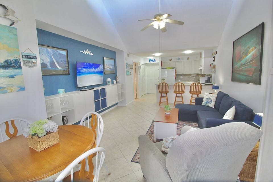 Inside the spacious open floor plan of Coastal Oasis…