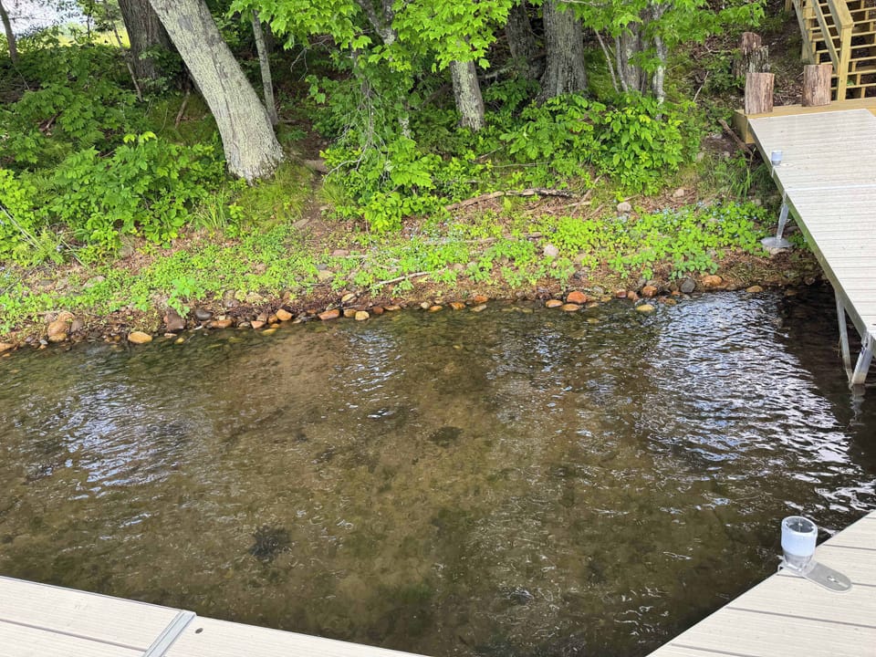 Lakeside #1 is located on Little Round Lake, part of the larger Round Lake in Hayward WI.  It is a crystal clear, sand-bottom, spring fed, glacially created lake.  So the water is "refreshing" on the warmest of days!! 