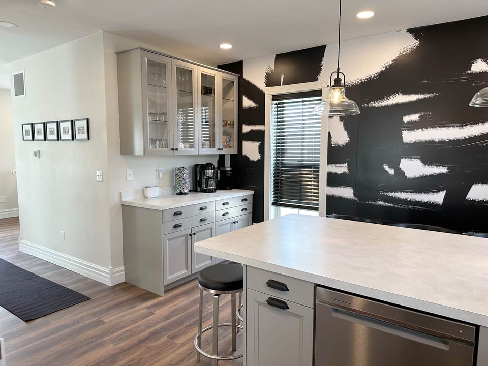 Kitchen island and coffee