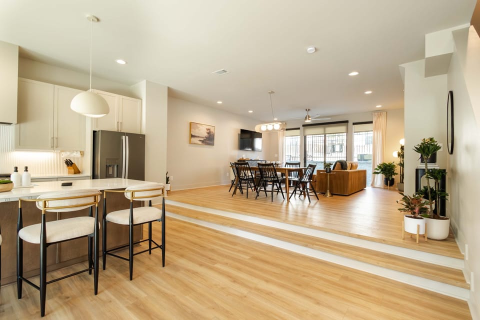 Open concept living/dining