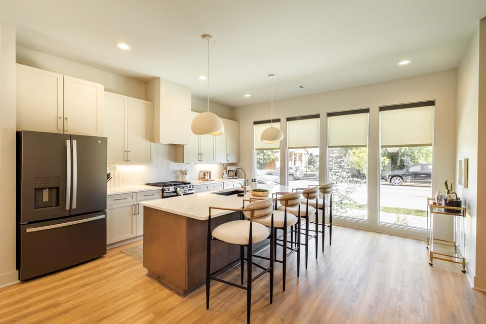Bright chef’s kitchen with premium appliances — everything you need for a seamless stay