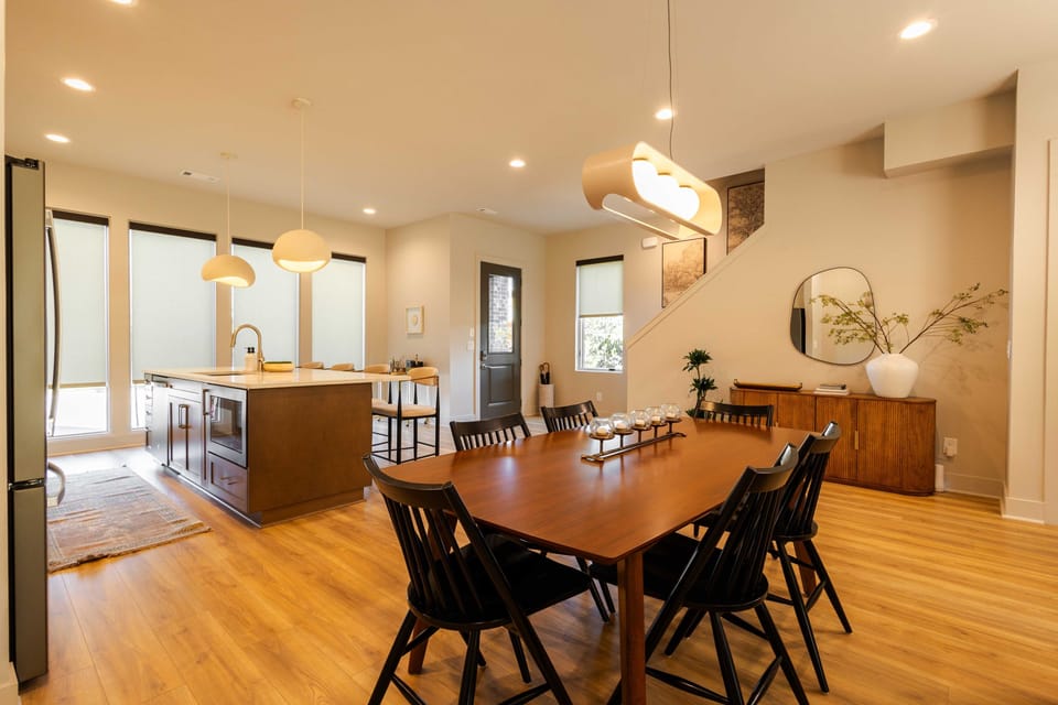 Privacy window treatments throughout the home