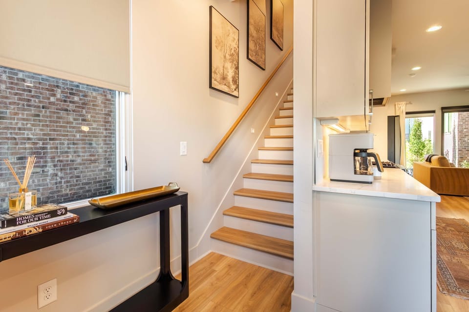 Stairway to second floor bedrooms