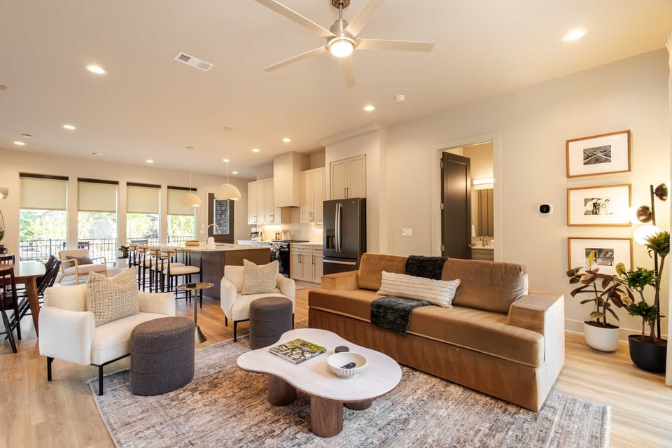 Beautiful living space with designer finishes perfect for gatherings or relaxing