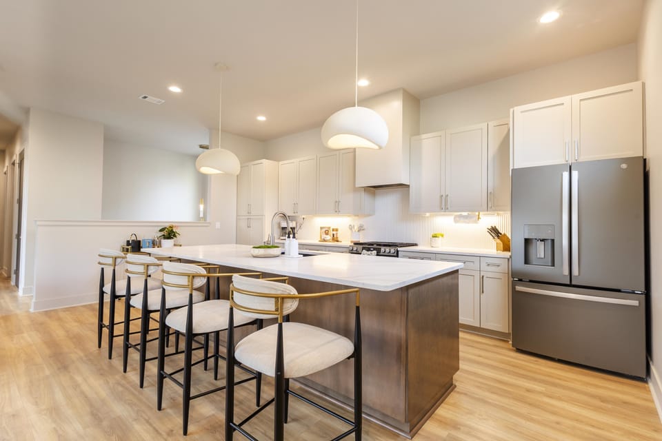 Bright, modern kitchen perfect for entertaining and gathering