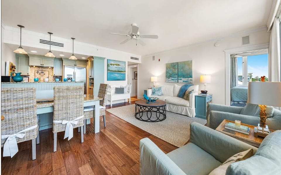Condo, 2 Queen Beds (Salty's Six Palms 4A) | Living area