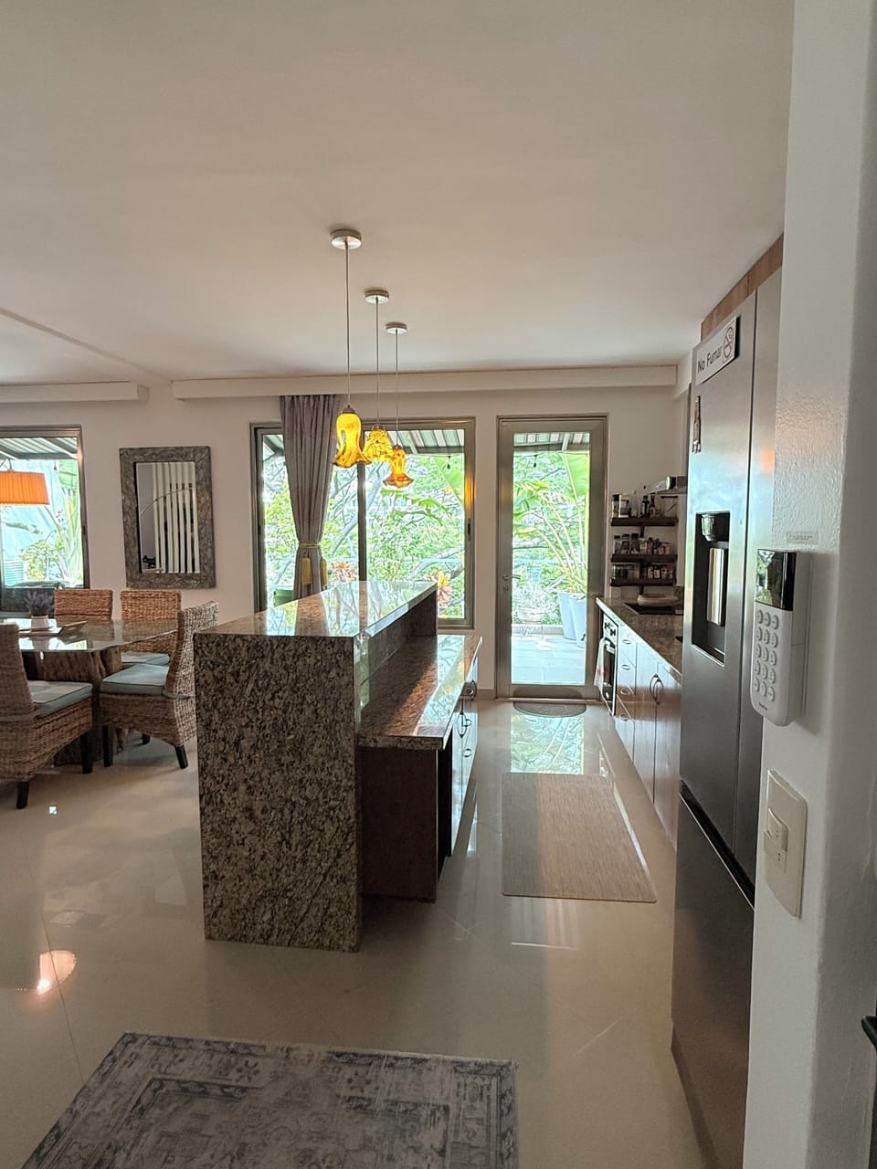 Kitchen space with access to the spacious balcony