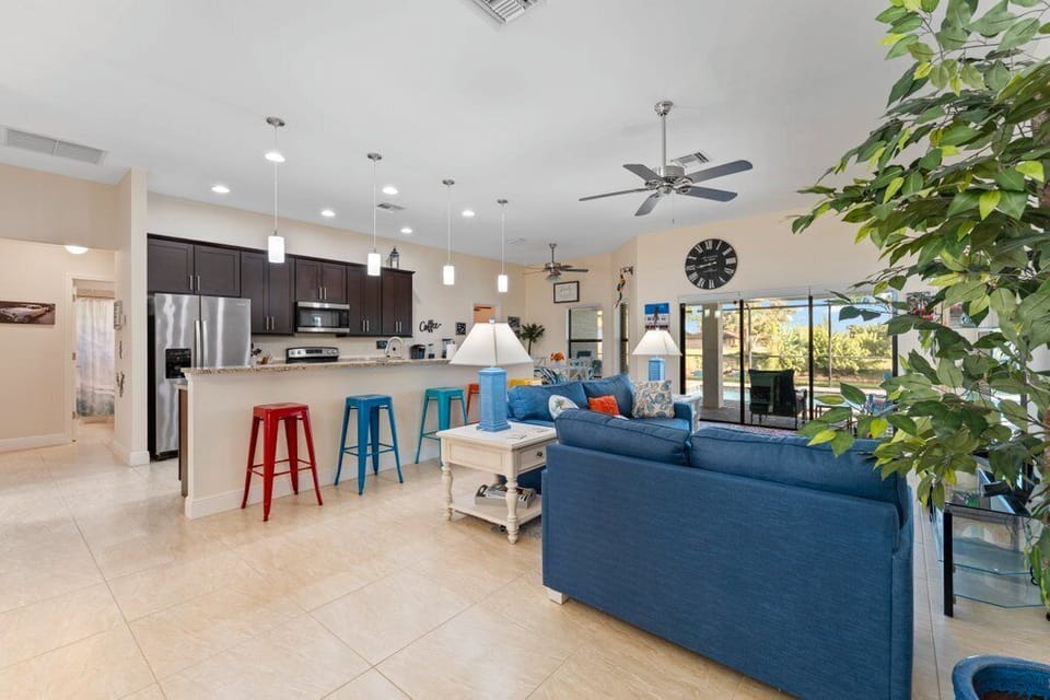 Beautiful view from the living room, provides seamless indoor- outdoor living experience.