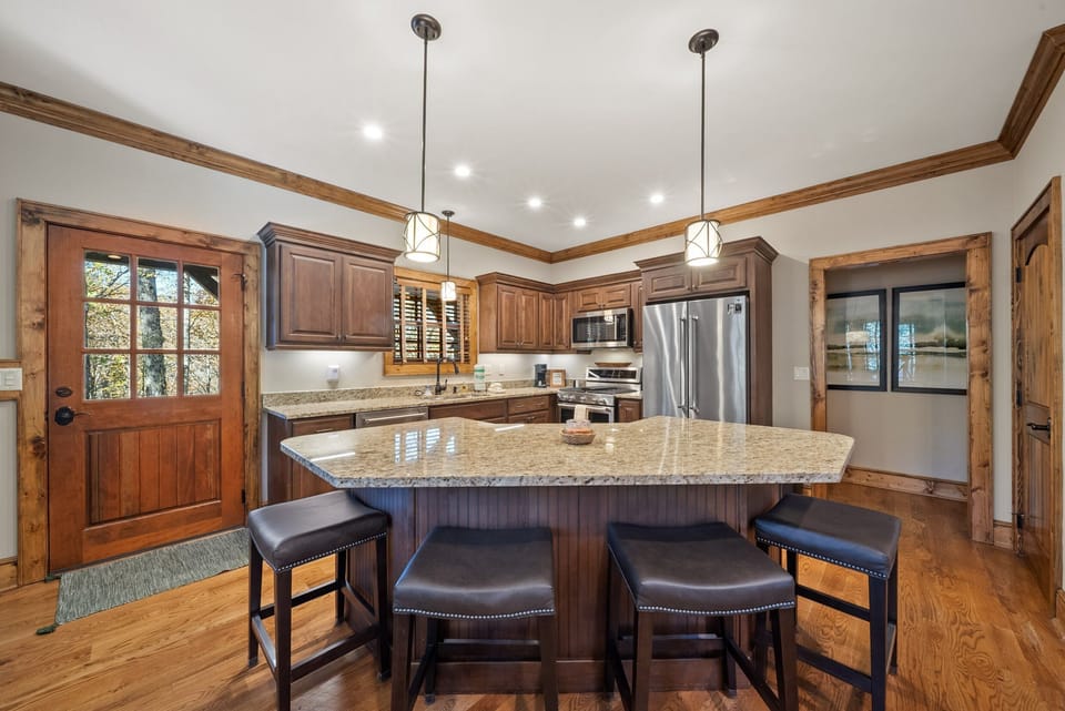 Kitchen with Seating at the Granite Top Island