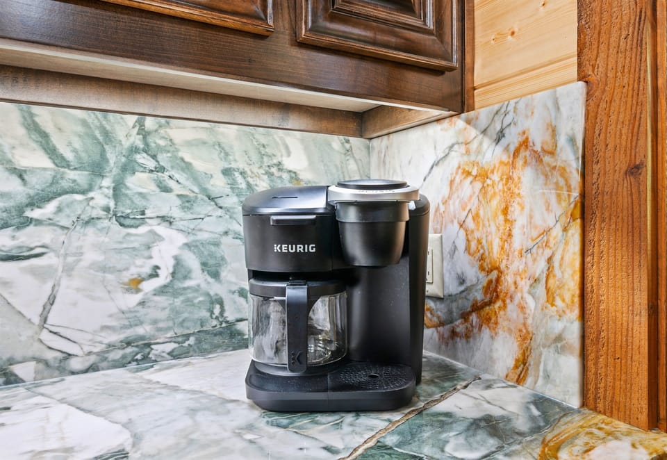 Coffee station with everything you need for your morning brew.