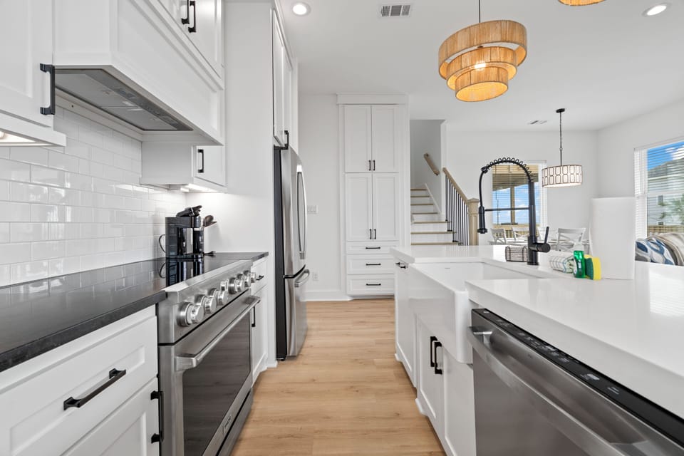 Plenty of counter space and all new appliances