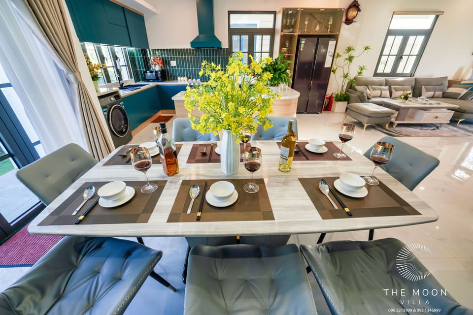 Luxury Villa, Garden View | Private kitchen | Fridge, microwave, oven, stovetop
