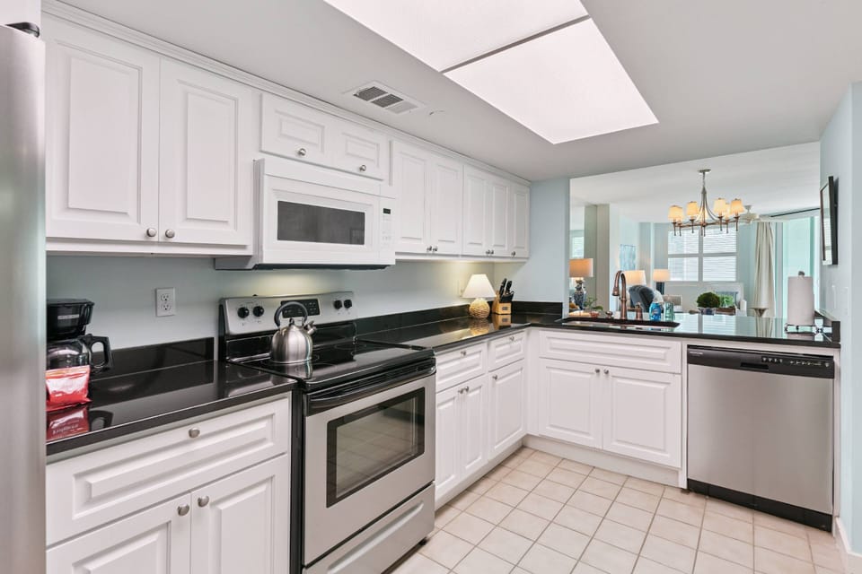 Weather you're cooking in or grabbing take-out this spacious kitchen has everything you'll need during your stay.