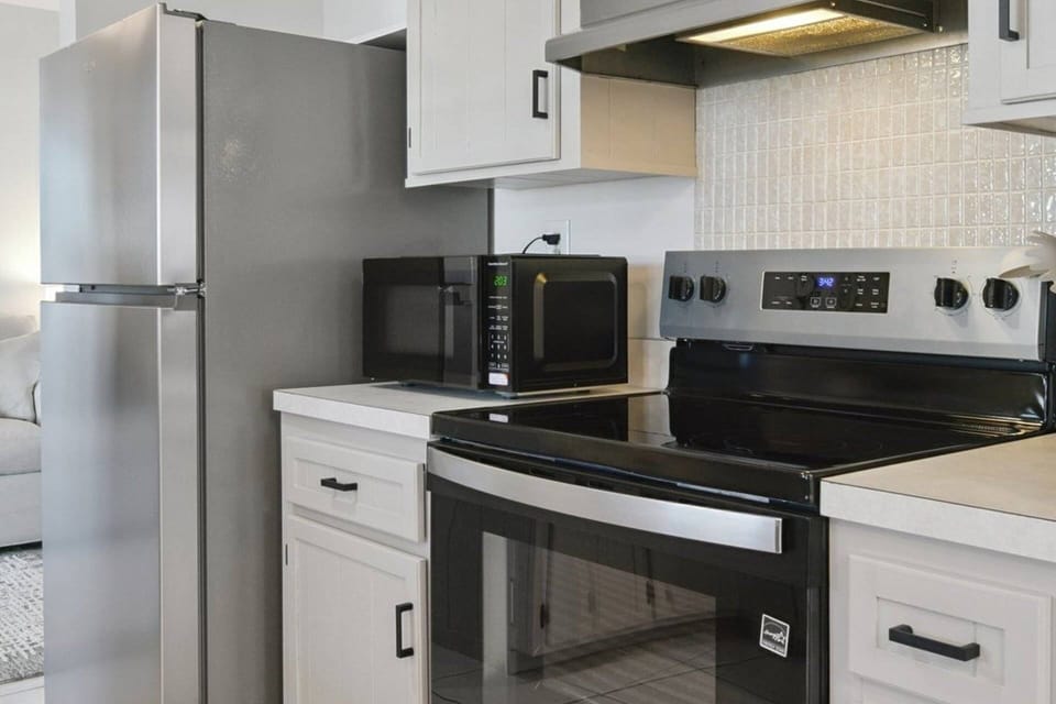 Essential kitchen appliances thoughtfully provided for guest convenience