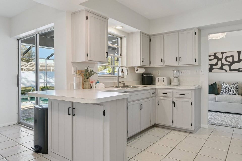 Fully equipped kitchen with everything you need for home-cooked meals.