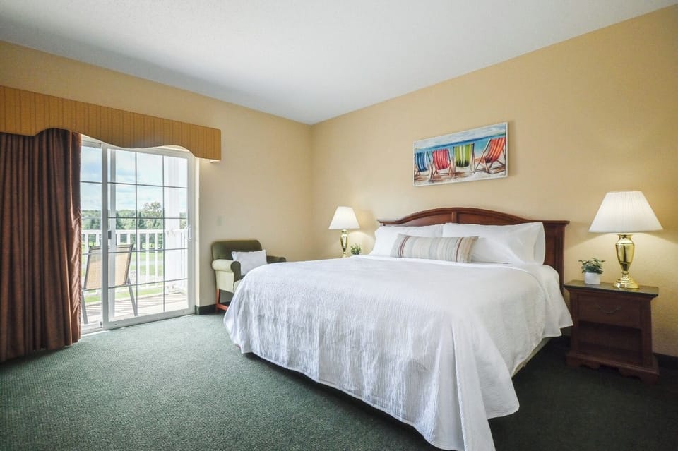 Wake up refreshed, then step out to the private balcony.
