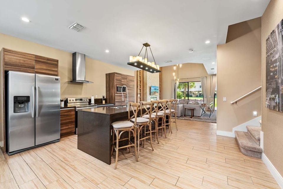 Our kitchen is fully equipped with new stainless steel appliances, cookware, and utensils, perfect for preparing your favorite meals during your stay.