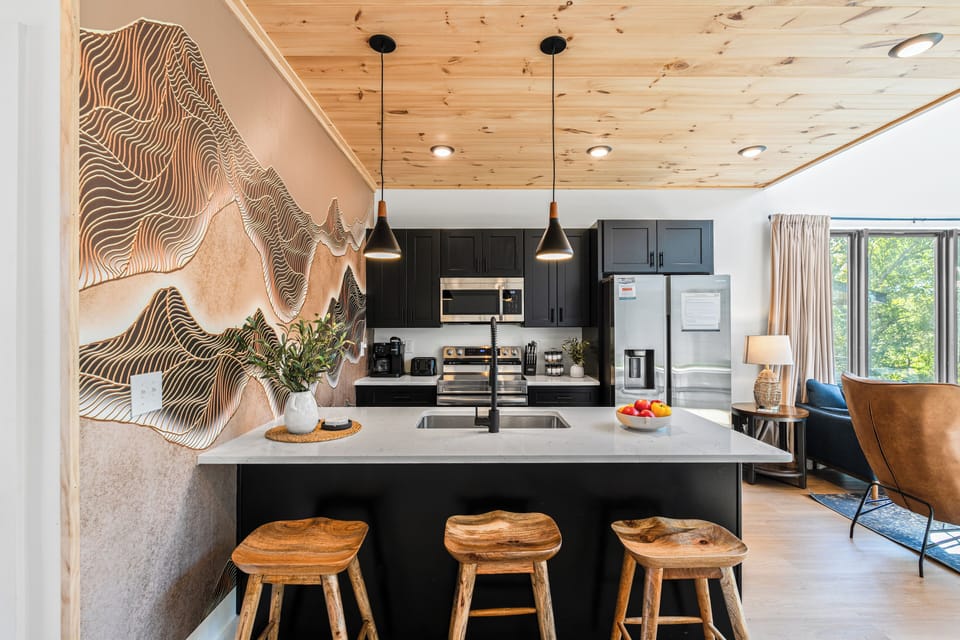 Enjoy casual dining area with barstool seating.