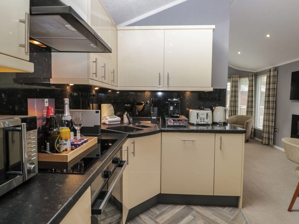 Fridge, microwave, dishwasher, toaster