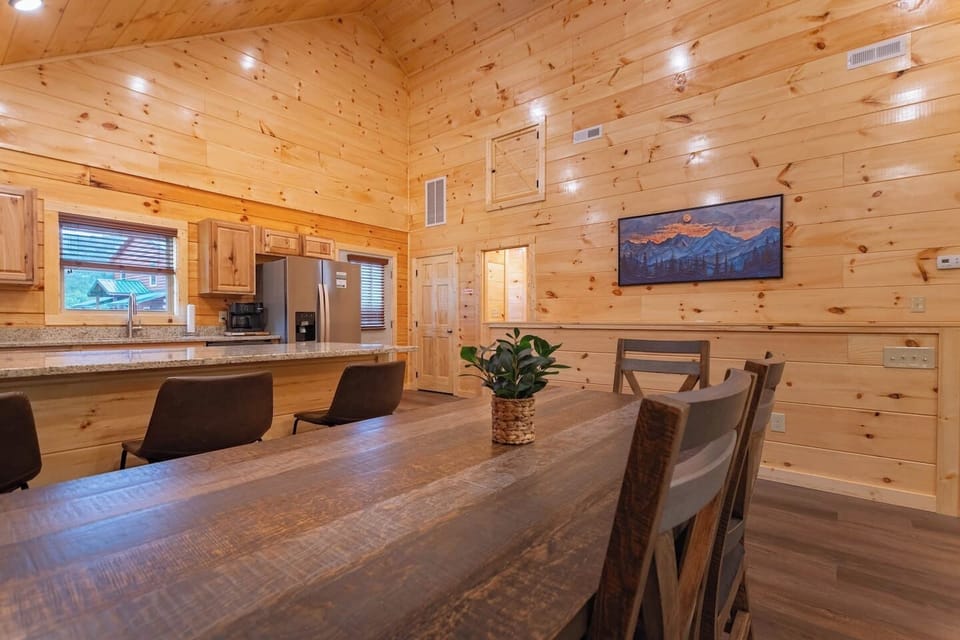 Dining Area with Seating for 8 – Whispering Woods Pigeon Forge Cabin