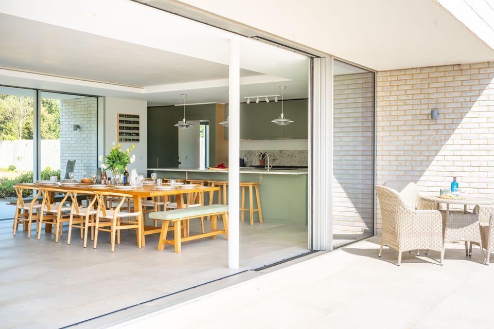 Ground floor: Front terrace accessed from dining area