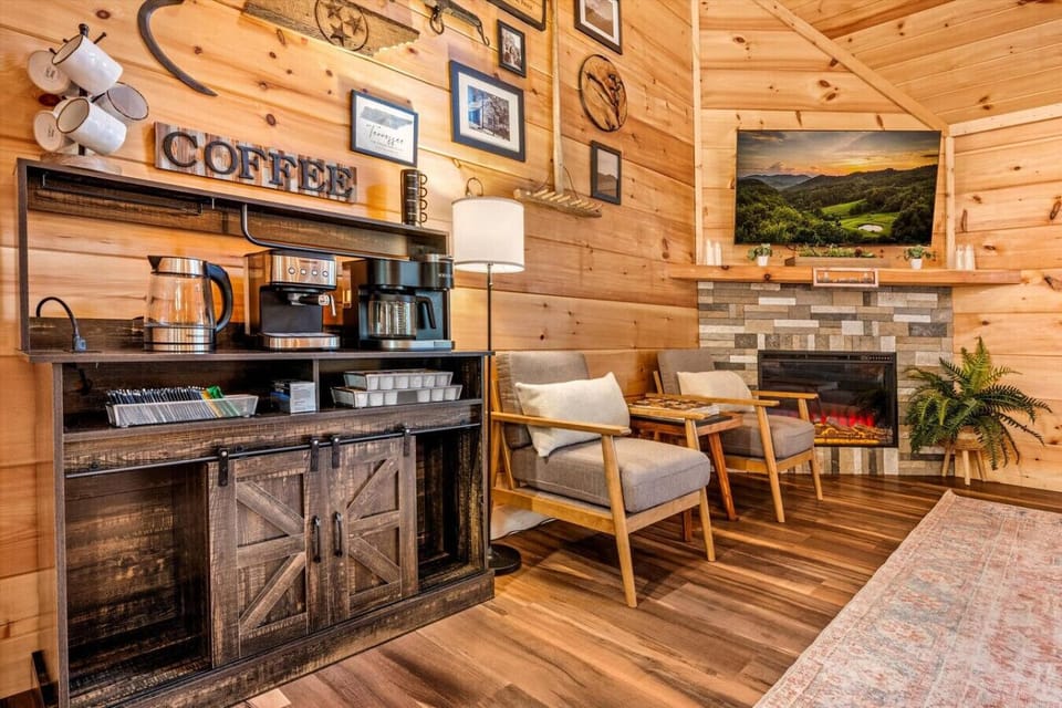 Fuel your mornings or wind down your evenings with a trip to the dedicated coffee station—stocked with everything you need. Then sink into a comfy chair and enjoy a game of checkers or a good conversation beside the fire.
