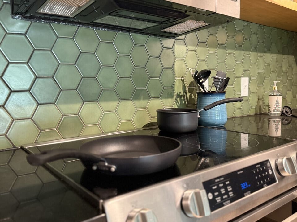 Our kitchen is fully stocked and ready for your next meal!