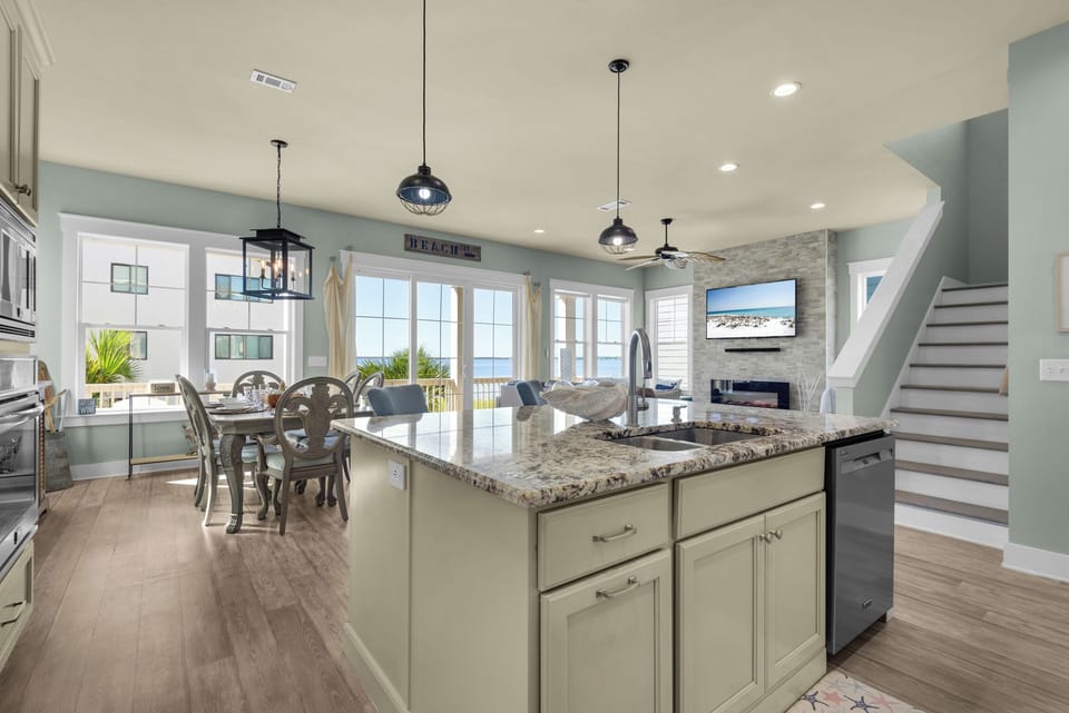 Kitchen and dining area