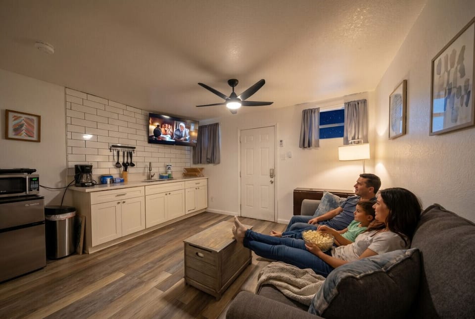 Cozy up for a movie night with the whole family!
