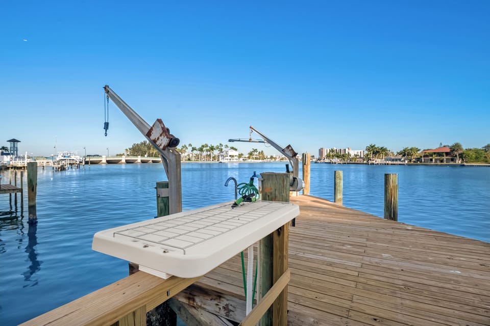 An angler’s paradise — fish, clean your catch & dock right by the water.