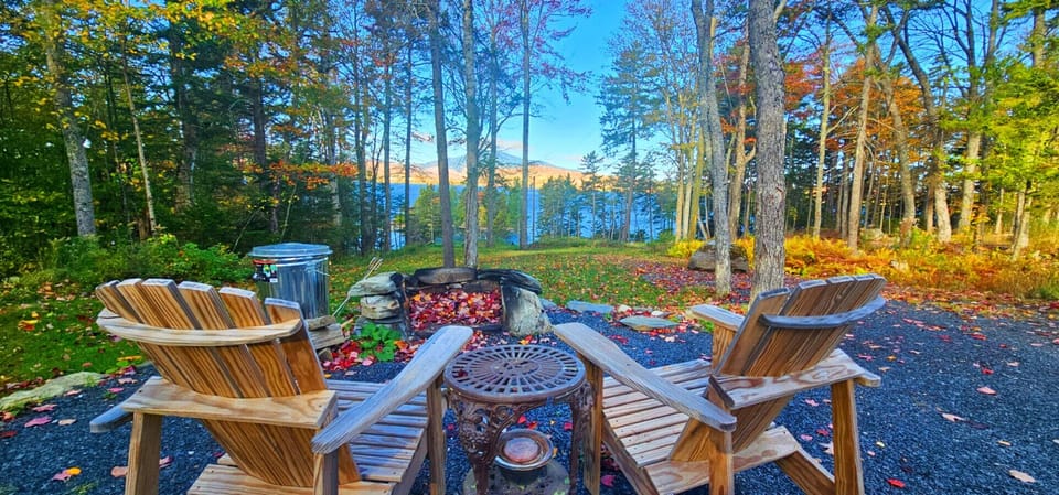 Outdoor fire pit ready for s’mores, stories, and stargazing nights.