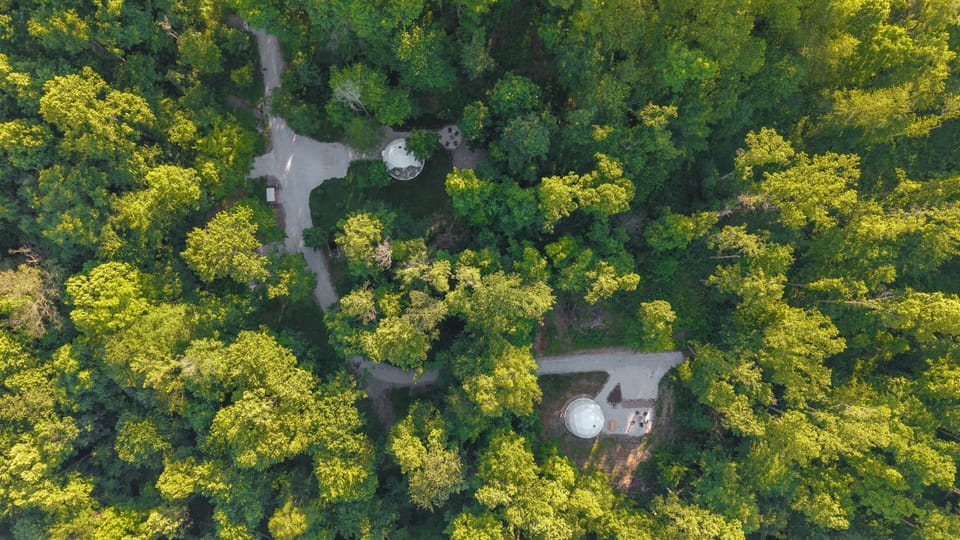 Shot of the domes on the property.