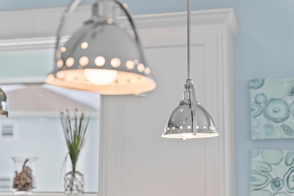 Seamless open-concept layout connecting dining and living areas—ideal for entertaining and large group stays in Bolivar Peninsula.